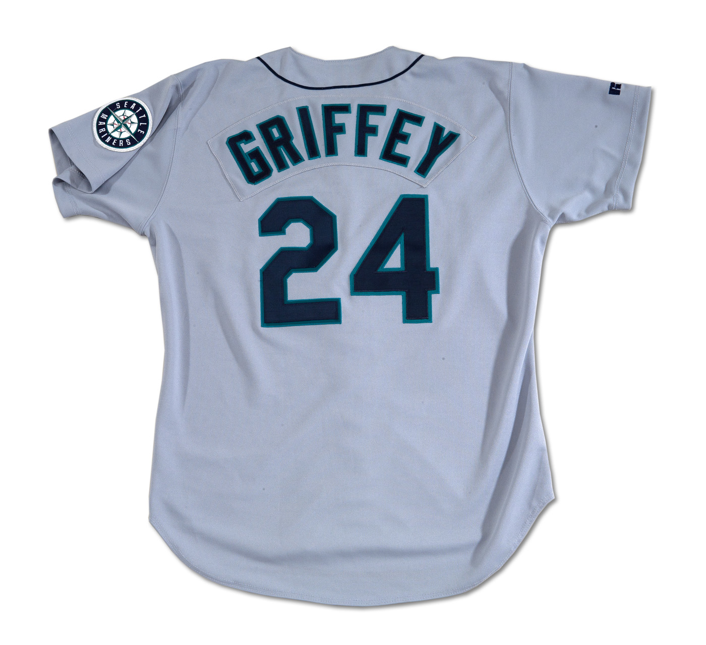 Lot Detail - 1996 KEN GRIFFEY JR. AUTOGRAPHED SEATTLE MARINERS GAME WORN ROAD  JERSEY (NSM COLLECTION)