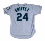 1996 KEN GRIFFEY JR. AUTOGRAPHED SEATTLE MARINERS GAME WORN ROAD JERSEY (NSM COLLECTION)