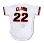 1988 WILL CLARK AUTOGRAPHED SAN FRANCISCO GIANTS GAME WORN HOME JERSEY (NSM COLLECTION)