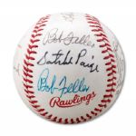 1979 MULTI SIGNED OFFICIAL HOF INDUCTION BASEBALL INCL. SATCHEL PAIGE (NSM COLLECTION)