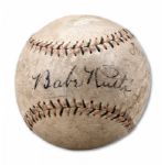 BABE RUTH AUTOGRAPHED BASEBALL (NSM COLLECTION)