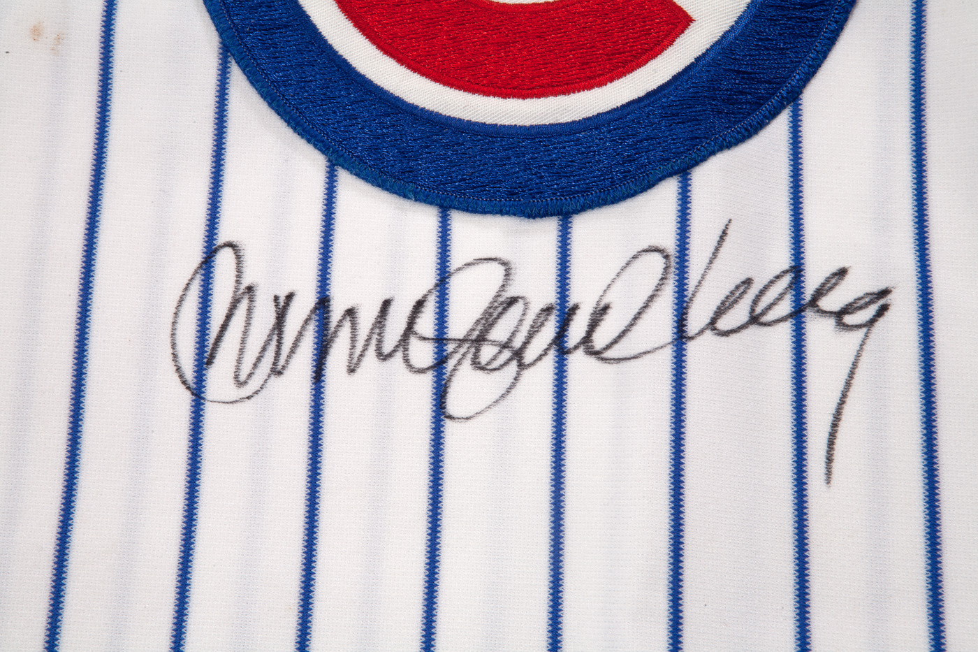 Ryne Sandberg Signed Chicago Cubs Career Stat Jersey Inscribed HOF 05 –