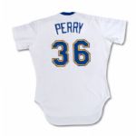 1982 GAYLORD PERRY AUTOGRAPHED SEATTLE MARINERS GAME WORN HOME JERSEY (NSM COLLECTION)