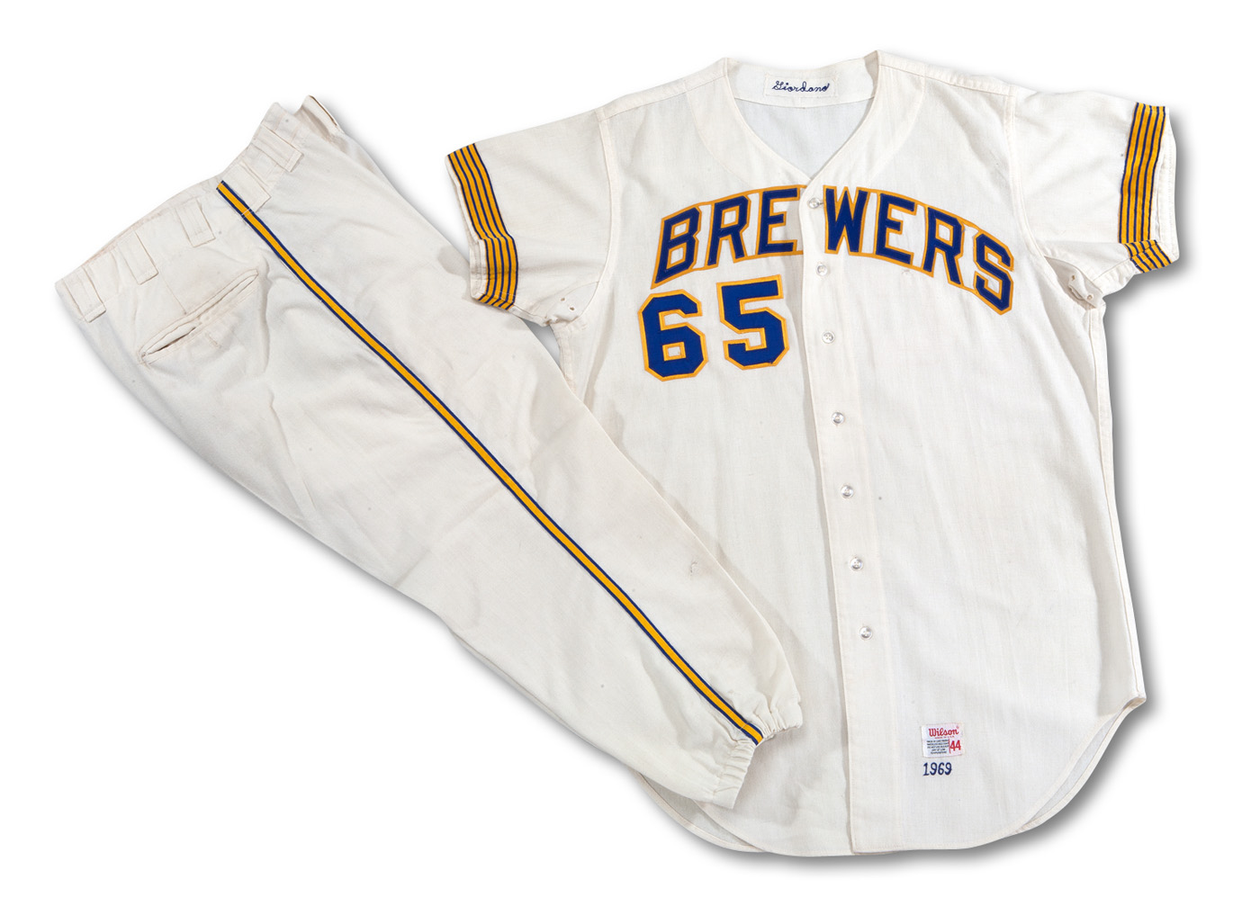 Lot Detail - 1969 TOMMY GIORDANO MILWAUKEE BREWERS (SEATTLE PILOTS  CONVERTED) GAME WORN COACH'S UNIFORM (GIORDANO LOA)