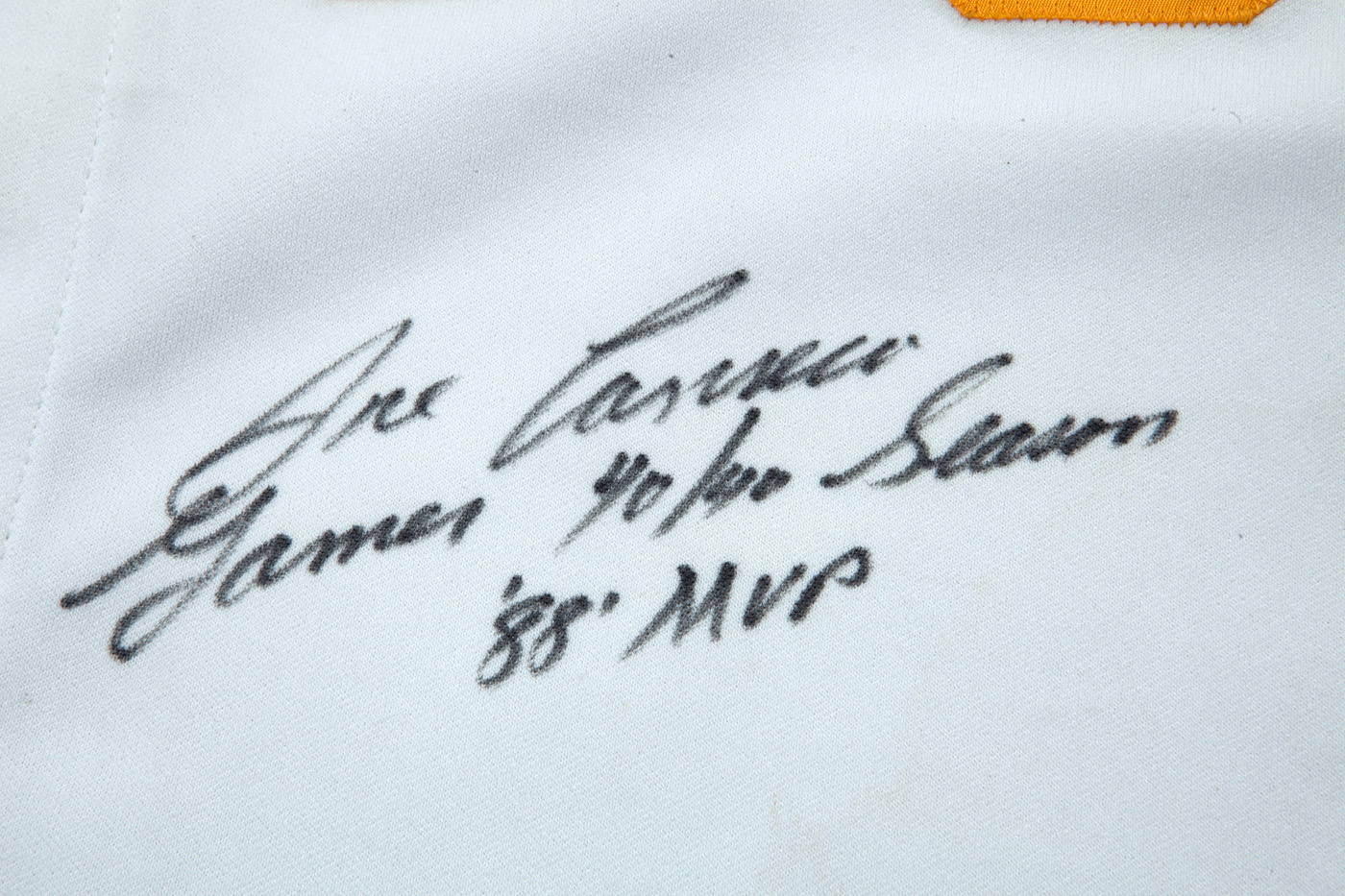Jose Canseco Signed Oakland A's White Majestic Replica Baseball Jersey w/88  AL MVP