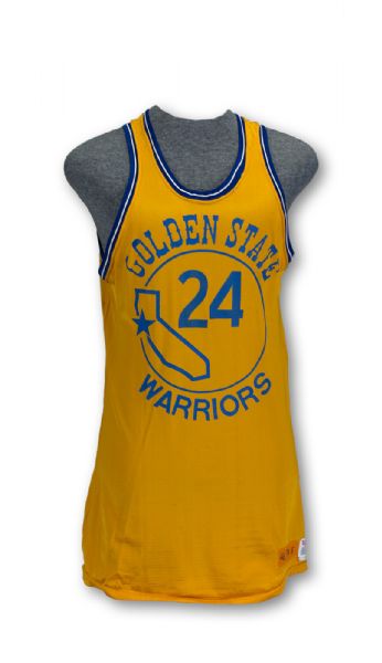 RICK BARRY 1974-75 GOLDEN STATE WARRIORS YELLOW GAME WORN HOME JERSEY  