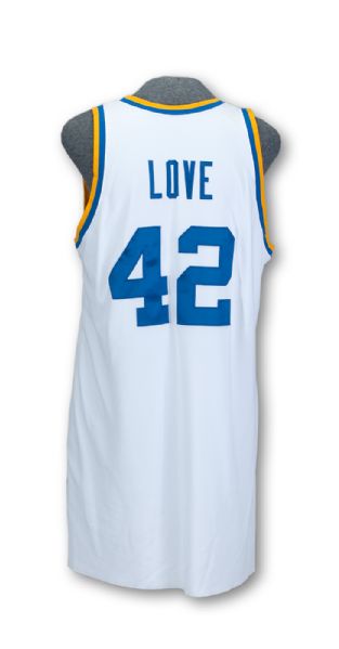 KEVIN LOVE 2007-08 UCLA BRUINS WHITE GAME WORN AND AUTOGRAPHED HOME JERSEY