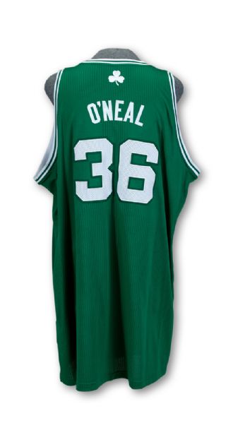 SHAQUILLE ONEAL 11/13/2010 BOSTON CELTICS GREEN GAME WORN ROAD JERSEY