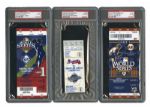 1992 THROUGH 2010 PSA GRADED WORLD SERIES FULL/STUB TICKET COLLECTION OF 14 