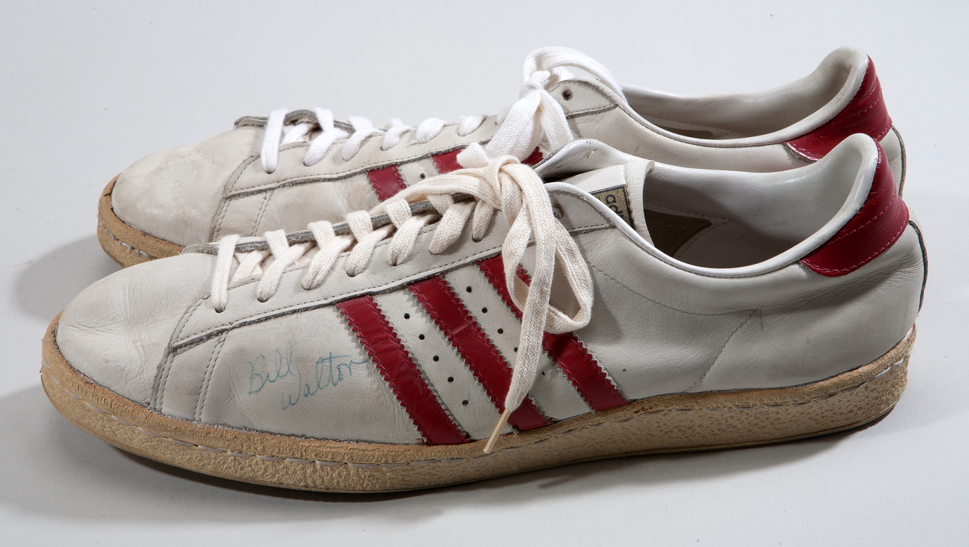 Lot Detail - BILL WALTON GAME WORN AND SIGNED ADIDAS SHOES (FICKE LOA)