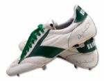 1980S RICKEY HENDERSON DUAL AUTOGRAPHED GAME WORN BROOKS CLEATS (NSM COLLECTION)