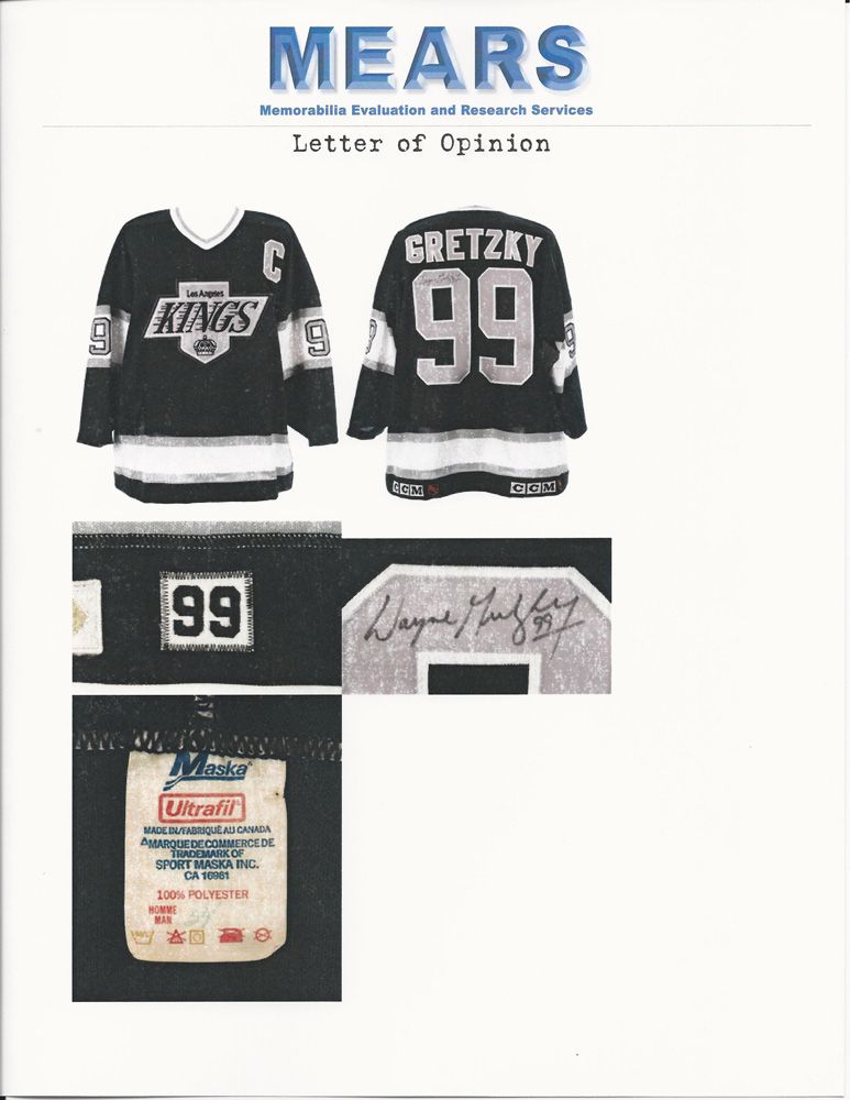 Wayne Gretzky Los Angeles Kings Adidas 88-89 Heroes of Hockey Auth