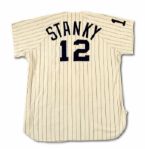 1966 EDDIE STANKY CHICAGO WHITE SOX GAME WORN MANAGERS HOME JERSEY INHERITED FROM PLAYER MIKE HERSHBERGER (HELMS/LA84 COLLECTION)