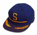 1969 SEATTLE PILOTS PROFESSIONAL MODEL GAME CAP IN NEAR MINT UNUSED CONDITION (HELMS/LA84 COLLECTION)