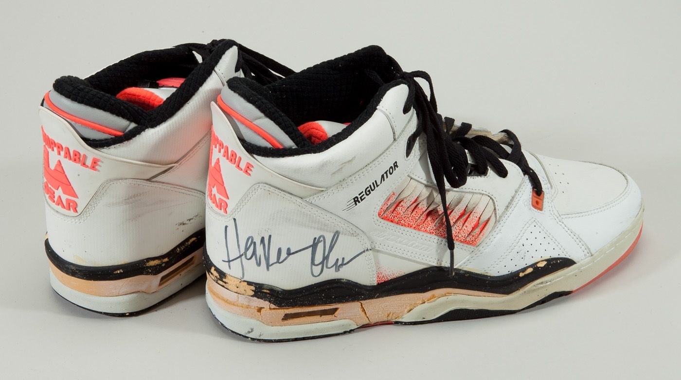 Vtg 90s Houston Rockets Spalding Hakeem The Dream Olajuwon Basketball Shoes  9.5