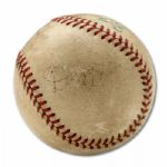 DIZZY DEAN SINGLE SIGNED BASEBALL (ATTRIBUTED TO THE 1938 WORLD SERIES)  (HELMS/LA84 COLLECTION) 