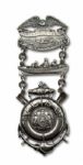 1898 STERLING SILVER MEDAL PRESENTED TO BOXING CHAMPION TOMMY RYAN FOR HEROIC SERVICES RENDERED AS A LIFEGUARD, STRATFORD CONNECTICUT (HELMS/LA84 COLLECTION)