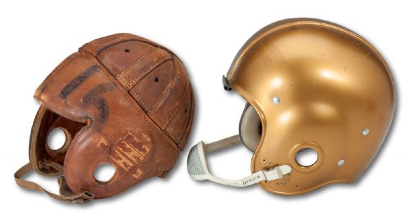 C.1930 AND 1960S NOTRE DAME FOOTBALL HELMETS (HELMS/LA84 COLLECTION) 