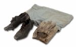 C.1920 BASEBALL EQUIPMENT LOT INCL. A.J. REACH GLOVE, SPALDING PANTS (WORN BY PETE SCHNEIDER) AND SPALDING CLEATS (HELMS/LA84 COLLECTION) 