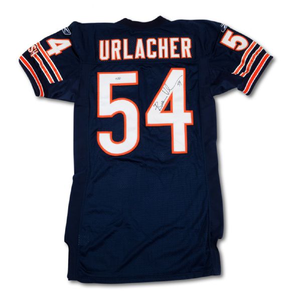 2004 BRIAN URLACHER CHICAGO BEARS GAME WORN AND SIGNED HOME JERSEY