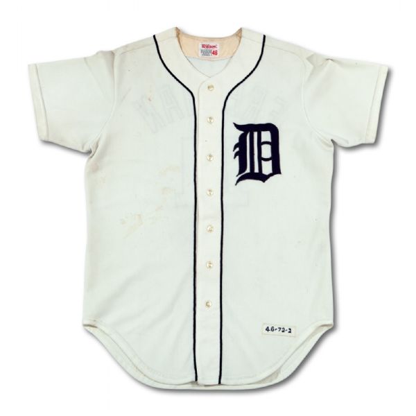 1972 BILL FREEHAN DETROIT TIGERS GAME WORN HOME JERSEY (TENNEN COLLECTION)