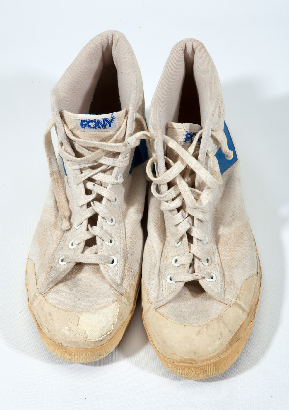 Lot Detail - LATE 1970'S DAVID THOMPSON AUTOGRAPHED PAIR OF GAME WORN ...