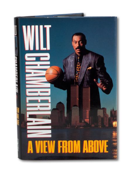 WILT CHAMBERLAIN SIGNED FIRST EDITION HARDCOVER COPY OF "A VIEW FROM ABOVE" AUTOBIOGRAPHY (TENNEN COLLECTION)