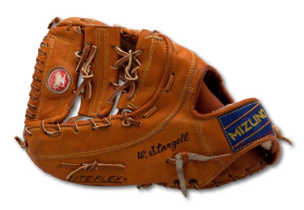C.1980 WILLIE STARGELL AUTOGRAPHED GAME USED MIZUNO FIRST BASEMANS GLOVE (NSM COLLECTION)