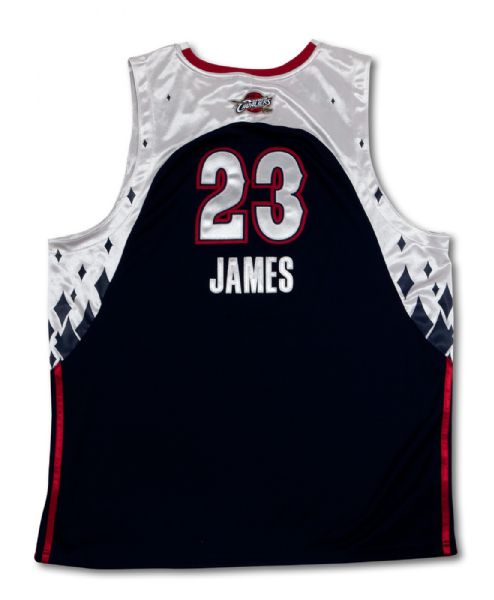 2007 LEBRON JAMES AUTOGRAPHED LIMITED EDITION CLEVELAND CAVALIERS EAST ALL-STAR REPLICA JERSEY (UDA)
