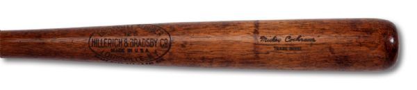 1929 MICKEY COCHRANE (WORLD CHAMPIONSHIP SEASON) H&B PROFESSIONAL MODEL GAME USED BAT (DOUBLE VAULT MARKED AND SIDEWRITTEN) - THE FINEST COCHRANE BAT EXTANT! (PSA/DNA GU10, BILL RIDDELL COLLECTION)