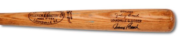 1970-72 JOHNNY BENCH AUTOGRAPHED H&B PROFESSIONAL MODEL GAME USED BAT (PSA/DNA GU9, BILL RIDDELL COLLECTION)