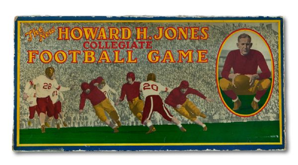1932 HOWARD H. JONES COLLEGIATE FOOTBALL GAME COMPLETE IN BOX WITH ORIGINAL GAME BOARD AND COMPONENTS (NSM COLLECTION)