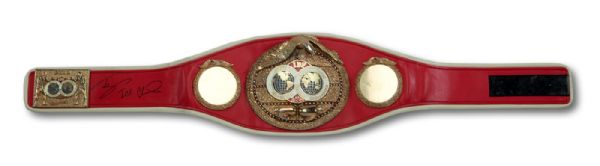 TERRIBLE TERRY NORRIS AUTOGRAPHED IBF LIGHT MIDDLEWEIGHT CHAMPIONSHIP BELT WON 12/16/1995 VS. PAUL VADEN (NORRIS LOA)