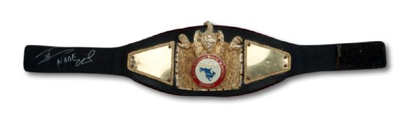 TERRIBLE TERRY NORRIS AUTOGRAPHED NABF LIGHT MIDDLEWEIGHT CHAMPIONSHIP BELT WON 12/9/1988 VS. STEVE LITTLE (NORRIS LOA)