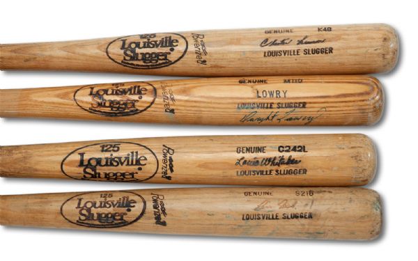 COLLECTION OF (16) GAME USED BATS FROM MEMBERS OF THE 1984 WORLD CHAMPION DETROIT TIGERS (BILL RIDDELL COLLECTION)
