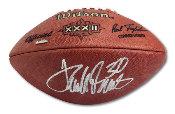 JANUARY 25, 1998 SUPER BOWL XXXII (DENVER BRONCOS VS. GREEN BAY PACKERS) GAME USED FOOTBALL SIGNED BY MVP TERRELL DAVIS  (NFL LOA)