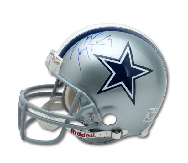 TONY ROMO AUTOGRAPHED DALLAS COWBOYS RIDDELL PROFESSIONAL GAME MODEL HELMET (ZWEIGLE COLLECTION)