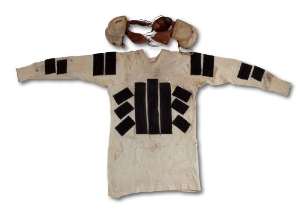1931 GAIUS "GUS" SHAVER USC TROJANS (NATIONAL CHAMPIONSHIP SEASON) GAME WORN JERSEY AND SHOULDER PADS (NSM COLLECTION)