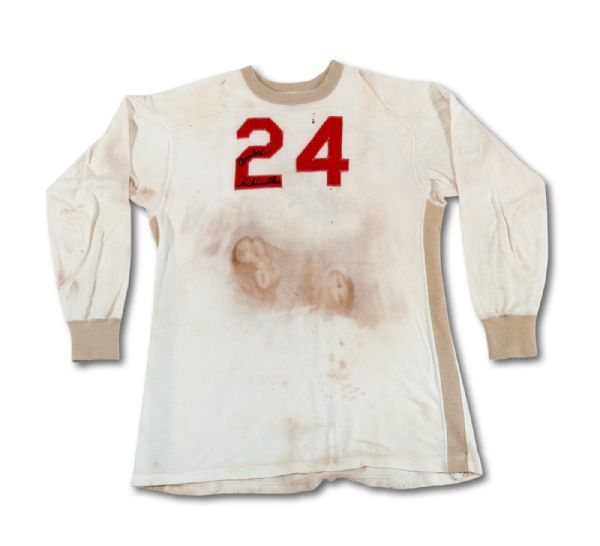 1939-40 AMBROSE "AMBIE" SCHINDLER AUTOGRAPHED USC TROJANS GAME WORN JERSEY (SCHINDLER LOA, NSM COLLECTION)