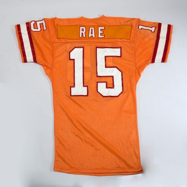 1978 MIKE RAE AUTOGRAPHED TAMPA BAY BUCCANEERS GAME WORN JERSEY (NSM COLLECTION)