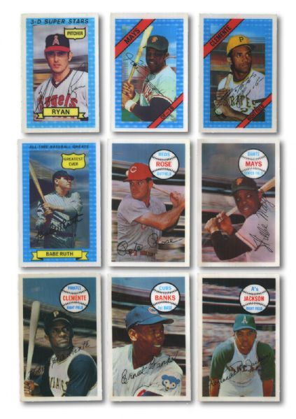 1970 (75), 1972 (54), 1972 ALL-TIME GREATS (15), 1974 (54), AND 1977 (57) KELLOGGS BASEBALL COMPLETE SETS 