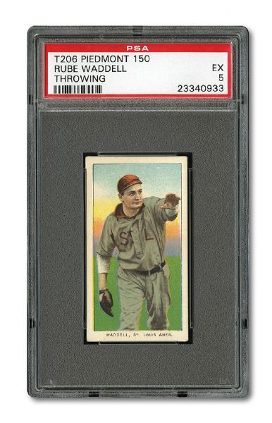 1909-11 T206 RUBE WADDELL (THROWING) EX PSA 5