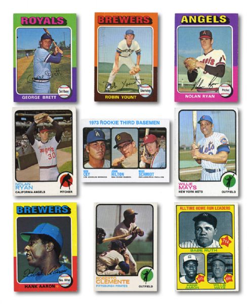 1973 TOPPS (660) AND 1975 TOPPS (660) BASEBALL COMPLETE SETS