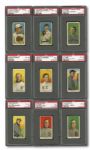 1909-11 T206 BASEBALL NEAR SET (518/523) WITH ALL HALL OF FAMERS PSA GRADED