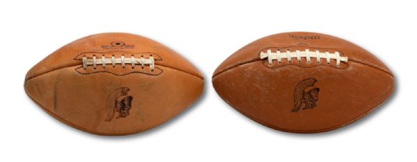 1970 AND 1975 USC TROJANS TEAM SIGNED FOOTBALLS (NSM COLLECTION)