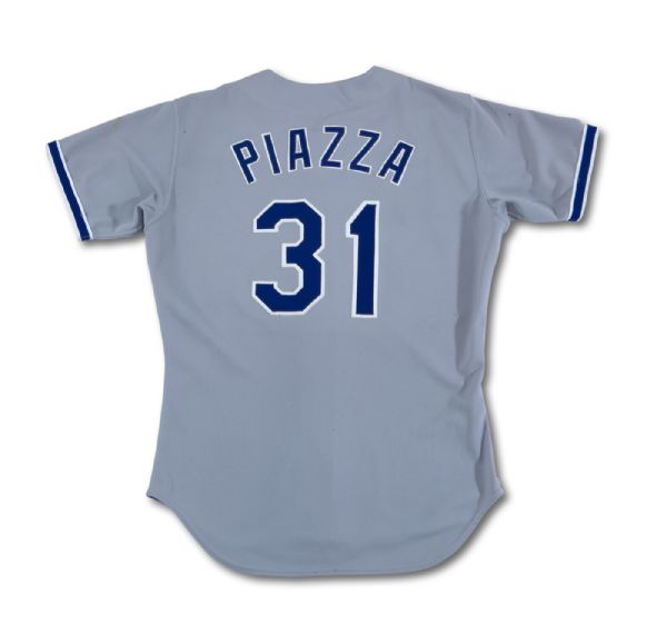 1991 MIKE PIAZZA LOS ANGELES DODGERS GAME WORN (ROOKIE) ROAD JERSEY - POSSIBLY WORN FOR PIAZZAS MLB DEBUT 
