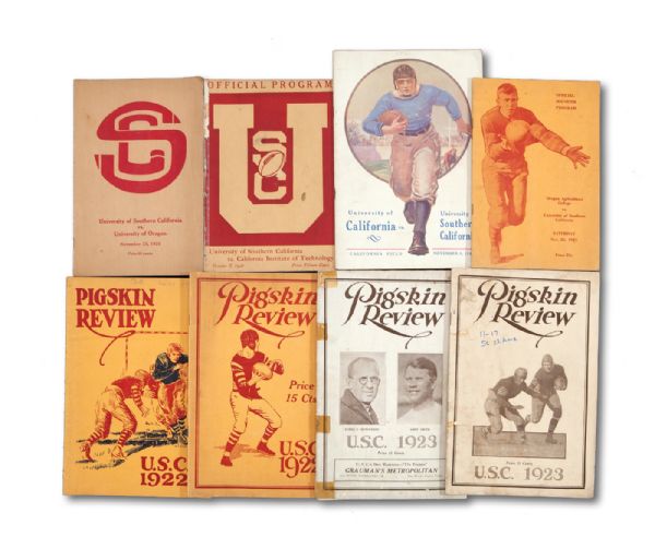 1920 THROUGH 1929 USC HOME FOOTBALL PROGRAM LOT OF OVER 60 DIFFERENT
