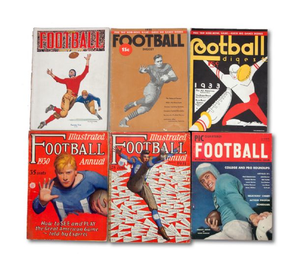 1930 THROUGH 1953 FOOTBALL ILLUSTRATED ANNUAL MAGAZINE COMPLETE RUN PLUS MORE