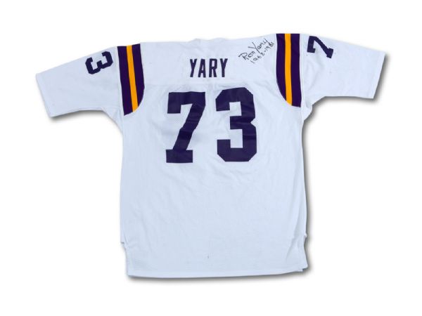LATE 1970S RON YARY AUTOGRAPHED MINNESOTA VIKINGS GAME READY JERSEY (NSM COLLECTION)