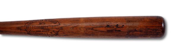 1921-31 HEINIE GROH HILLERICH & BRADSBY PROFESSIONAL MODEL GAME USED BAT